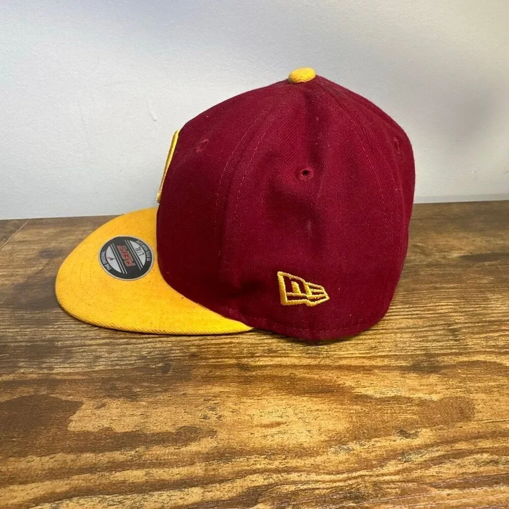 Washington Redskins Hat New Era‎ 59Fifty NFL SnapBack Fitted 6 3/8 Burgundy Gold